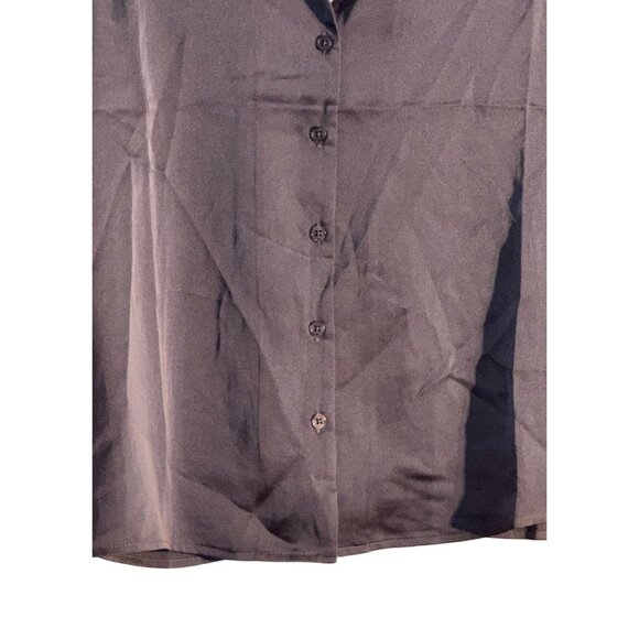 WAYF Womens Slate Button-Up Blouse Size S 100% Polyester - Picture 7 of 13